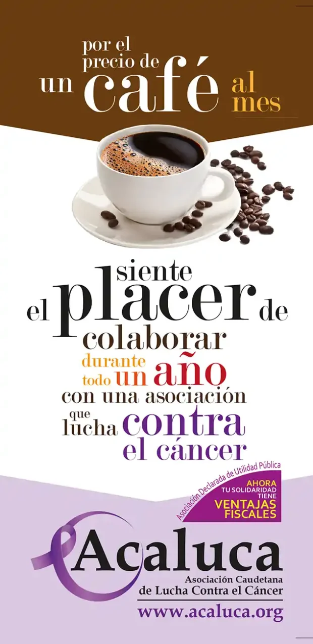 Por el precio de un café al mes, siente el placer de colaborar con una asociación de lucha contra el cáncer